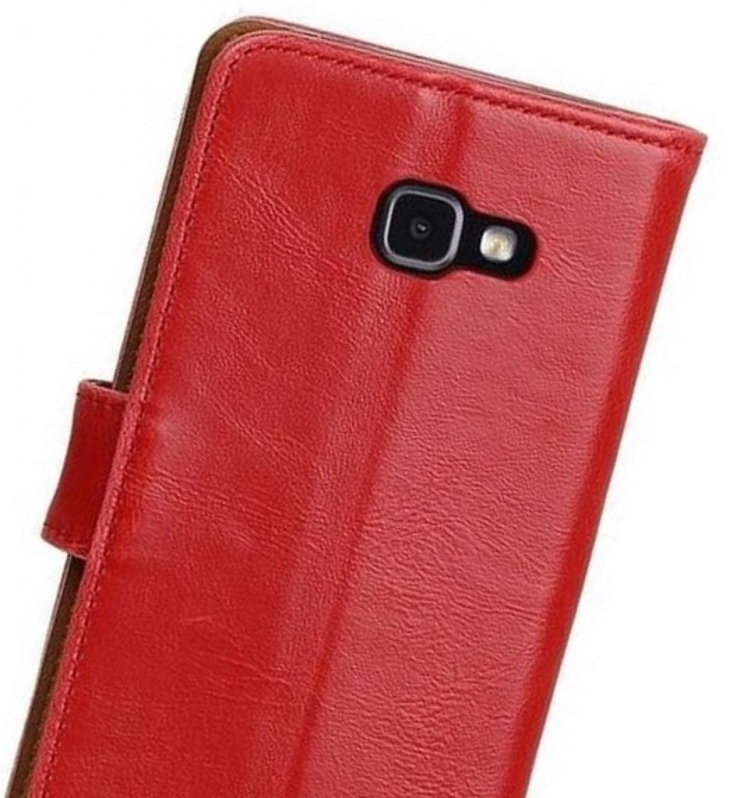 betaling Met opzet logo Samsung Galaxy A5-2016 boekcase rood hoesje | ZKL Telecom