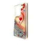 Samsung Galaxy S20 Ultra roze hart Hoesje Glitters Siliconen TPU Case BlingBling