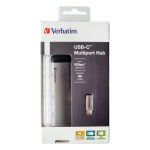 Verbatim USB-C multipoort Hub Gigabit Ethernet SD en microSD