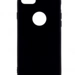 Apple iPhone 7 PLUS/ 8 PLUS Silicone Zwart Slim-Fit hoesje met Tempered Glass Screenprotector