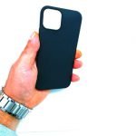 Apple iPhone 12 Mini Zwart Silicone achterkant hoesje