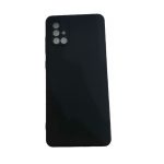Samsung Galaxy A51 Zwart achterkant 3D Camera Matte TPU hoesje