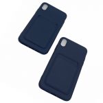 Apple iPhone X/XS Luxe donker blauw achterkant TPU hoesje met Pasjes