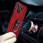Apple iPhone 11 Pro Max Luxe Extreem Stevige Anti shock hoesje - Magnetisch voor autohouder met Ring Kickstand