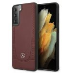 Samsung Galaxy S21/S30 Plus Rood Mercedes-Benz Real Leather back cover hoesje