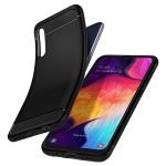 Samsung Galaxy A50 Zwart Spigen Back cover hoesje
