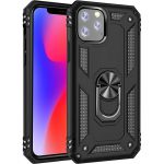 Apple iPhone 14 Pro Max Zwarte Ring Kickstand Back Cover Telefoonhoesje