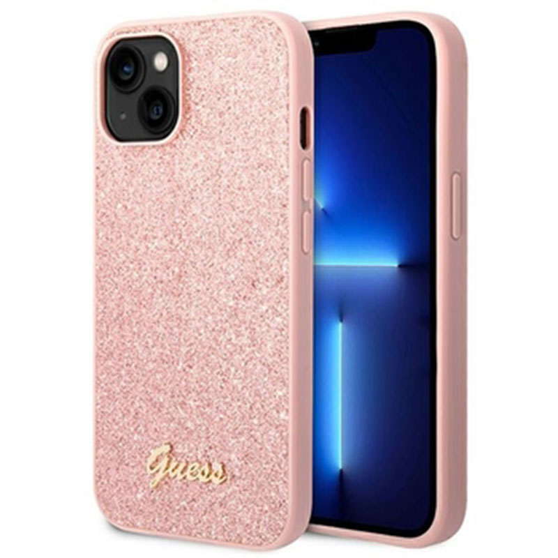 definitief verlegen In Guess Roze Glitters hoesje Apple iPhone 14 | ZKL Telecom