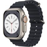 Horloge Bandje Geschikt voor Apple Watch- Ocean Sportband-iWatch 42/44/ 45/49 mm Zwart Kleur