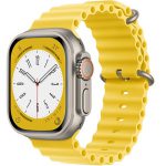 Horloge Bandje Geschikt voor Apple Watch- Ocean Sportband-iWatch 42/44/ 45/49 mm Geel Kleur