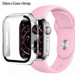 Sportband + TPU hoesje 42/44/45/49 mm Roze voor Apple Watch