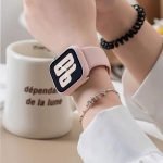 Sportband Silicone Apple Watch Bandje 38/40/41 mm  Roze