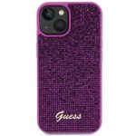 APPLE iPhone 15 ORIGINELE CASE GUESS DISCO METALEN HARDCASE FUCHSIA HOESJE