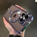 Apple iPhone14 Pro Max Camerabescherming Magsafe Donker Blauw Hoesje