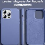 Apple iPhone 13 Pro Max PU Leer Magsafe Blauweregen Hoesje