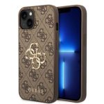 APPLE iPhone 15 ORIGINEEL GUESS HOESJE  4G BIG METAL LOGO BRUIN HOESJE