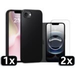 Apple iPhone 16E Zwart Slilcone Hoesje