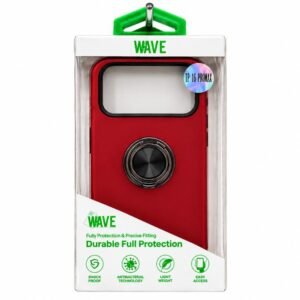 iPhone 16 Pro Max Hoesje Rood – WAVE Ringhouder
